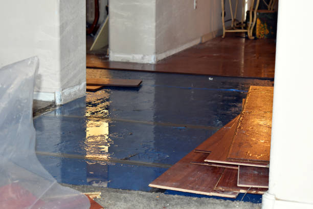 Professional Water Damage Restoration technician working in Burlington, IL